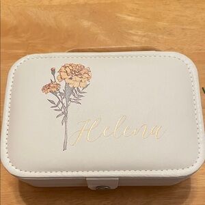 White Jewelry Organizer with Floral Design